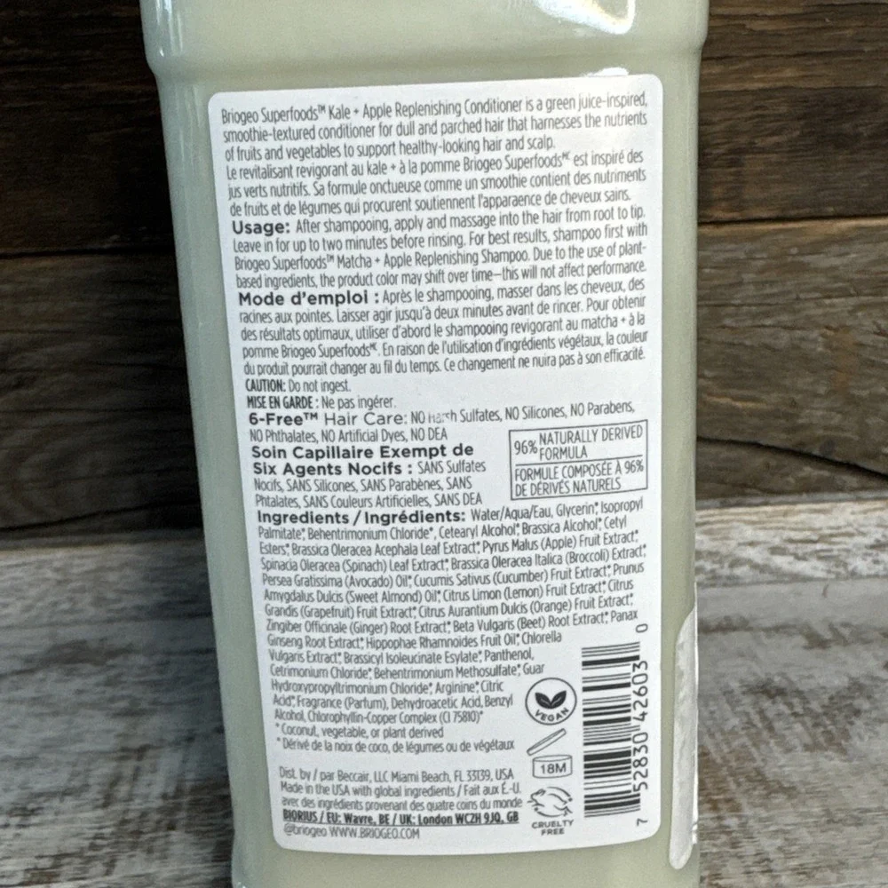 Briogeo Superfoods‎ Kale & Apple Conditioner | Healthy Scalp | MSRP = $32